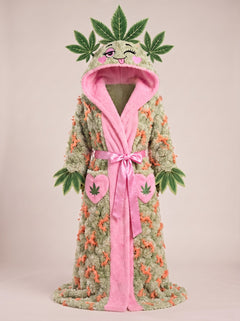 Wake & Cozy Heated Bud Robe, front