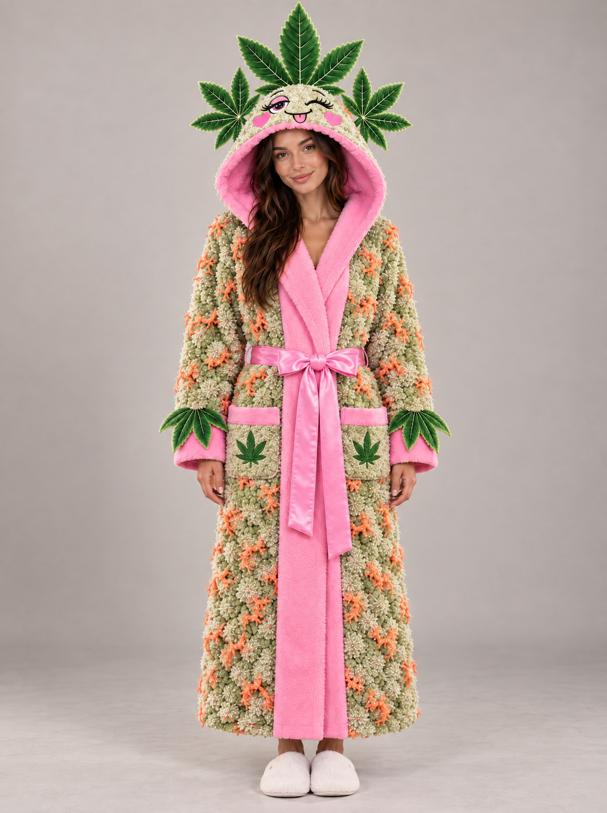 Wake & Cozy Bud Robe, front