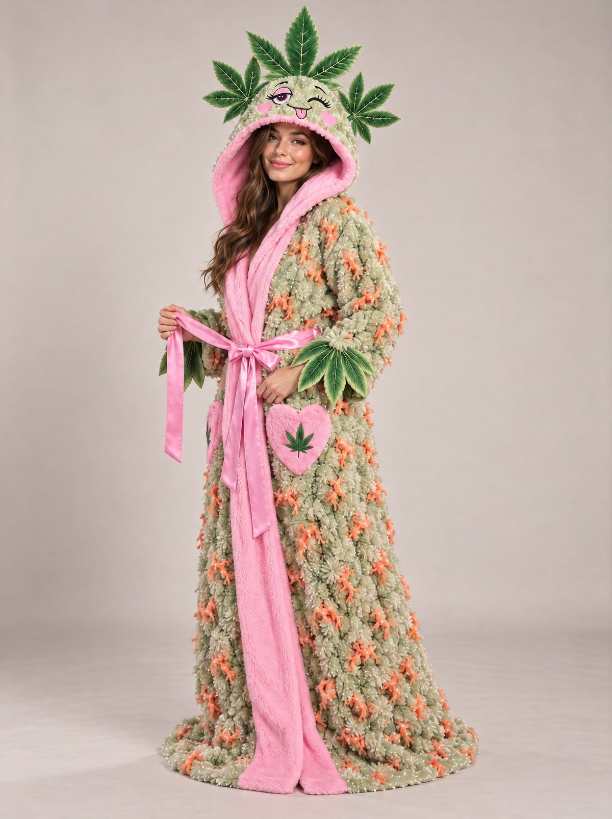 Heated Bud Robe, three-quarter view