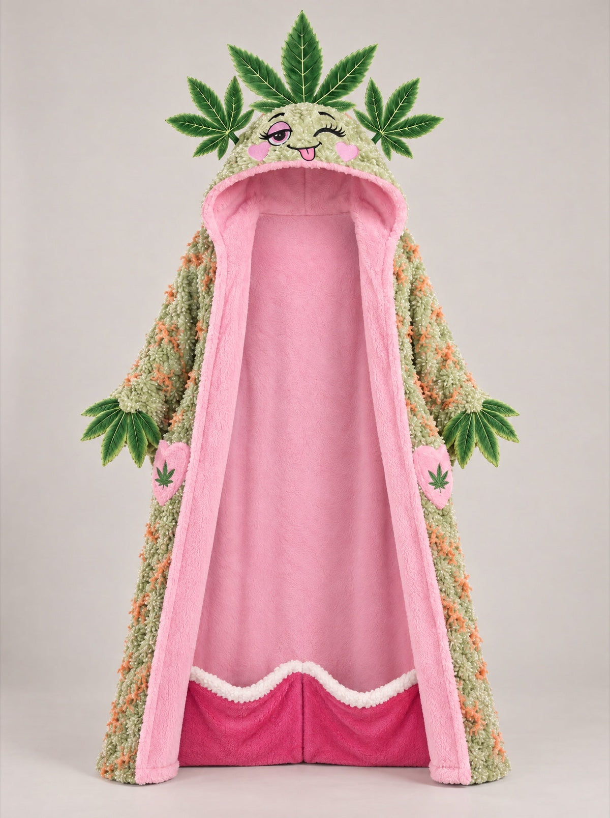 Robe opened to show the two foot pockets